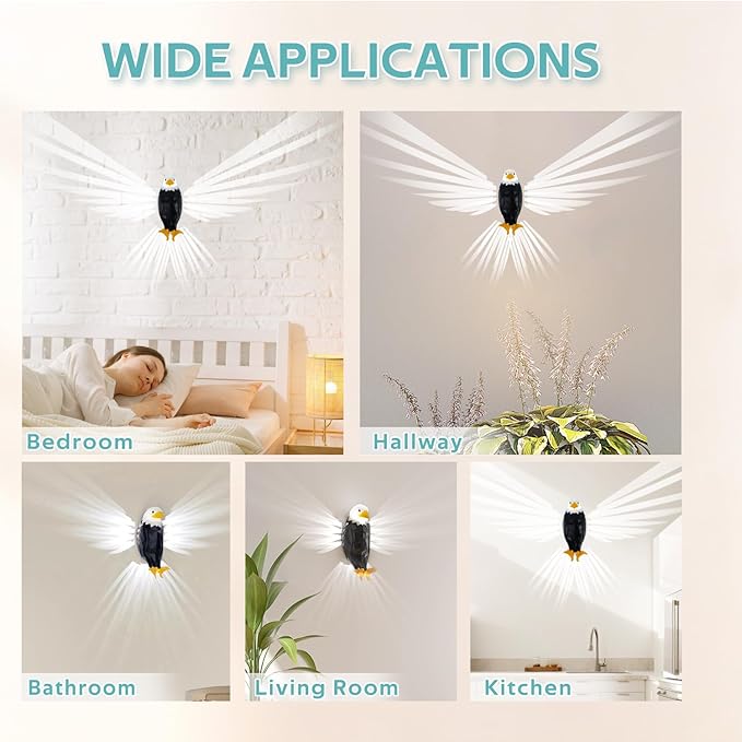 3D Eagle Wall Lamp – Creative Atmosphere Night Light