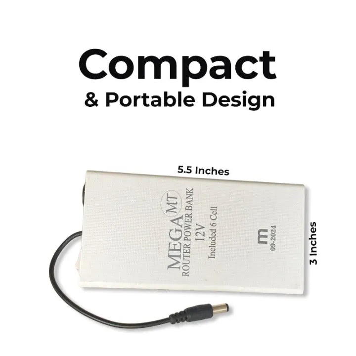 WiFi Backup UPS โ 20000mAh Router Power Bank with 12V ๐๐ก