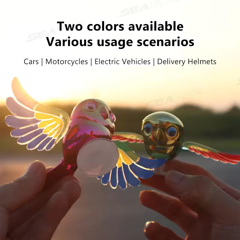 π¦π Wind-Driven Flapping Bird Car Ornament β¨ | Movable Fluttering Wings Dashboard Decor for Car & Motorcycle ποΈ