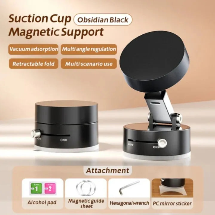 Magnetic Phone Holder with Vacuum Grip 🚗✨