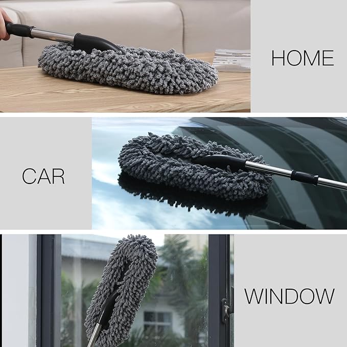 Car Glow Duster – Microfiber Extendable Cleaning Tool 🚗💫