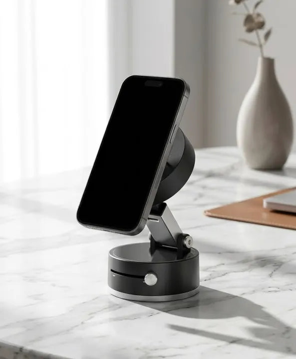 Magnetic Phone Holder with Vacuum Grip 🚗✨