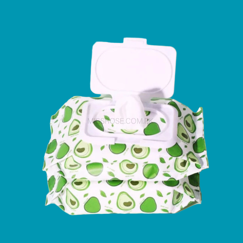 Avocado beauty concept facial cleaning wipes