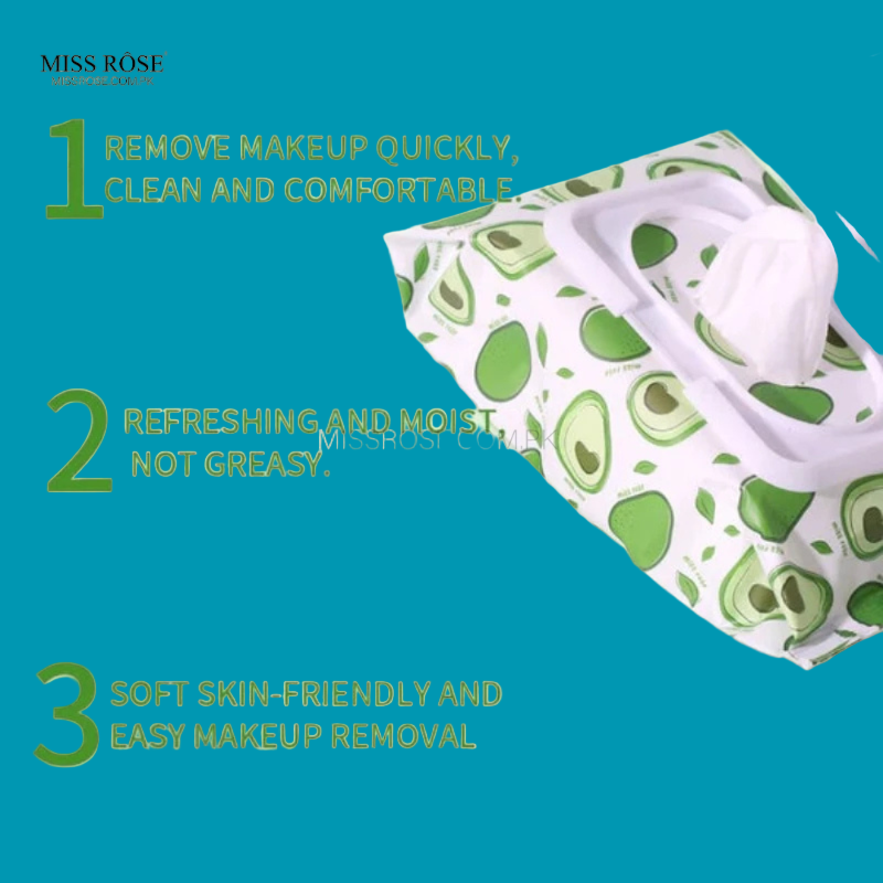 Avocado beauty concept facial cleaning wipes