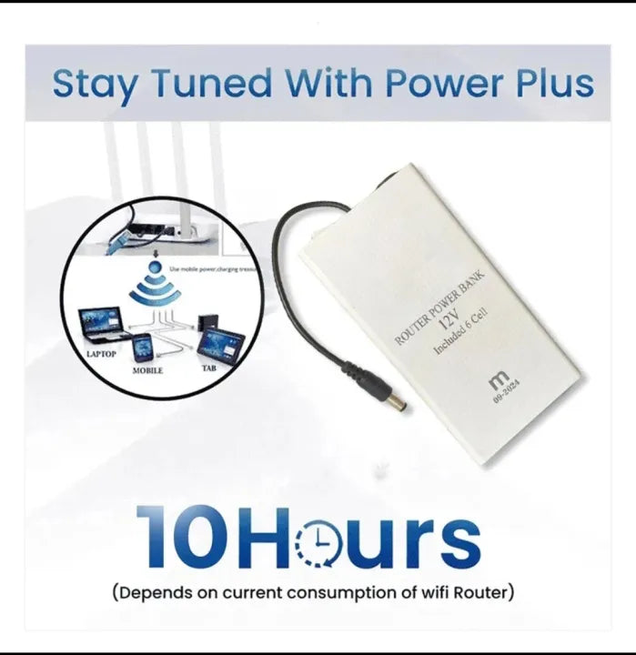 WiFi Backup UPS – 20000mAh Router Power Bank with 12V 🔋📡