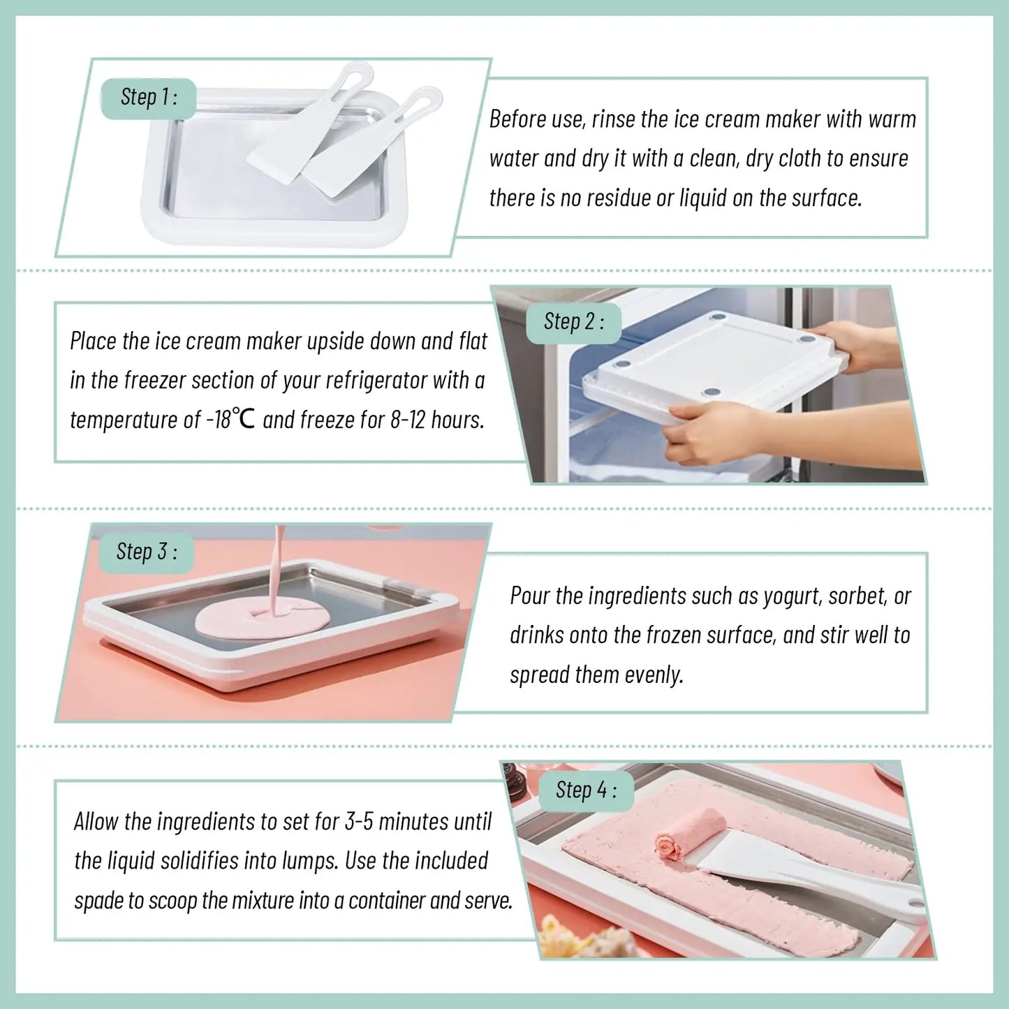 Frost Roll Ice Cream Maker – DIY Rolled Ice Cream Pan ❄️✨