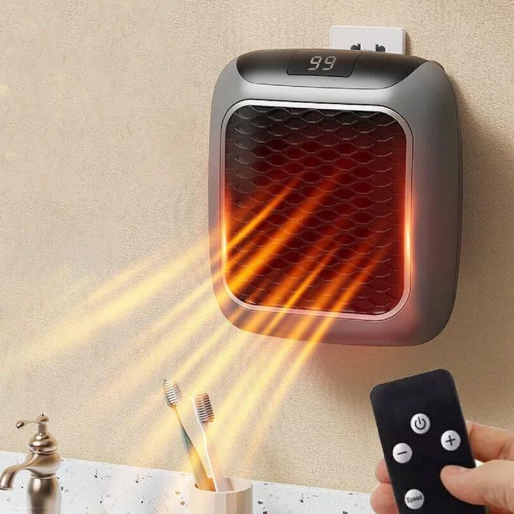 Handy Heater – 800W Mini Portable Electric Room Heater with Remote Control