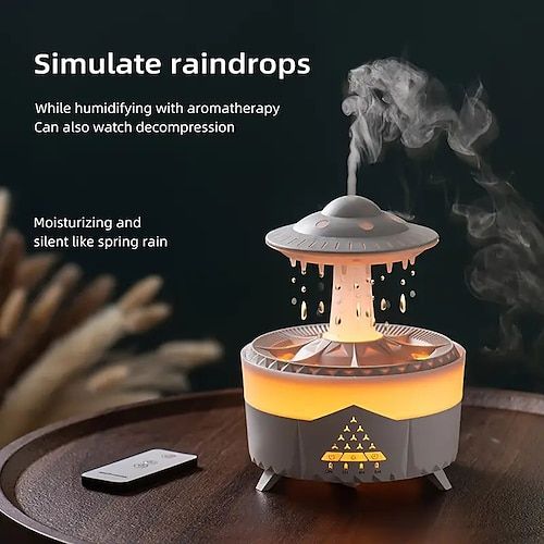 UFO Rain Cloud Humidifier & Aroma Diffuser ☁️🚀💧
