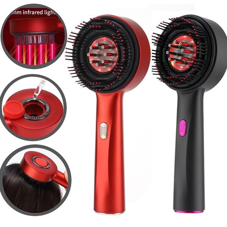 Red Light Hair Growth Massager & Oil Applicator 🔴💧💆‍♂️⚡