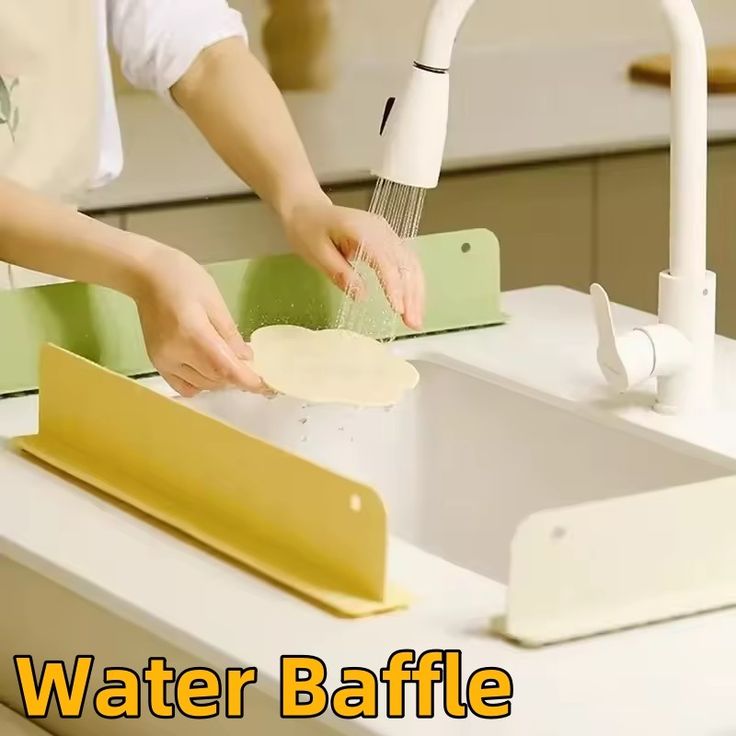 Sink Splash Guard with Suction Cups – Water Barrier for Kitchen & Basin