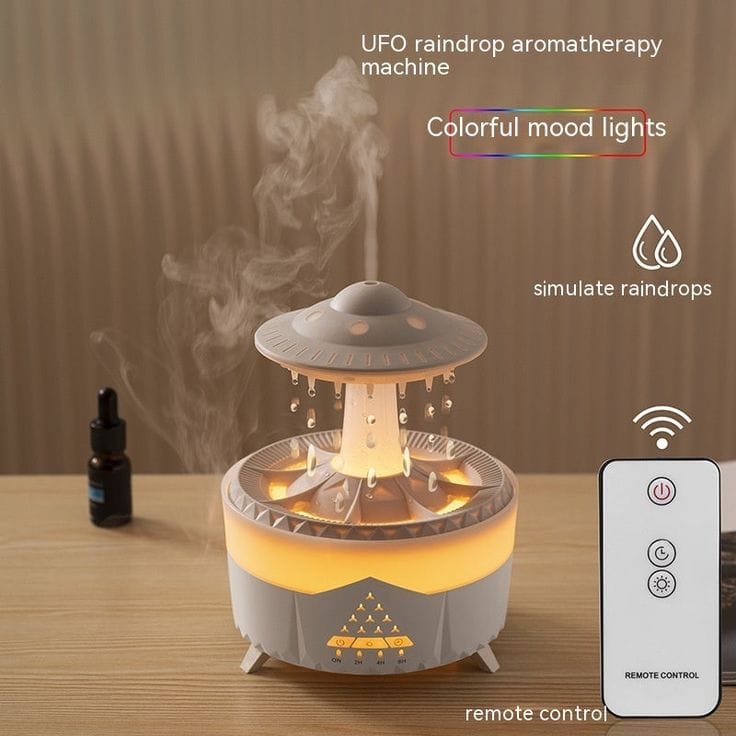 UFO Rain Cloud Humidifier & Aroma Diffuser ☁️🚀💧