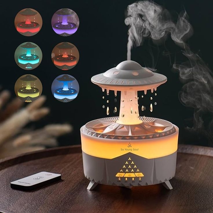 UFO Rain Cloud Humidifier & Aroma Diffuser ☁️🚀💧