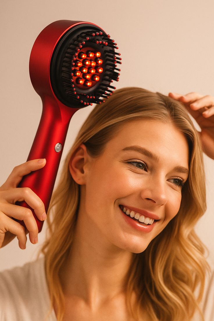 Red Light Hair Growth Massager & Oil Applicator 🔴💧💆‍♂️⚡