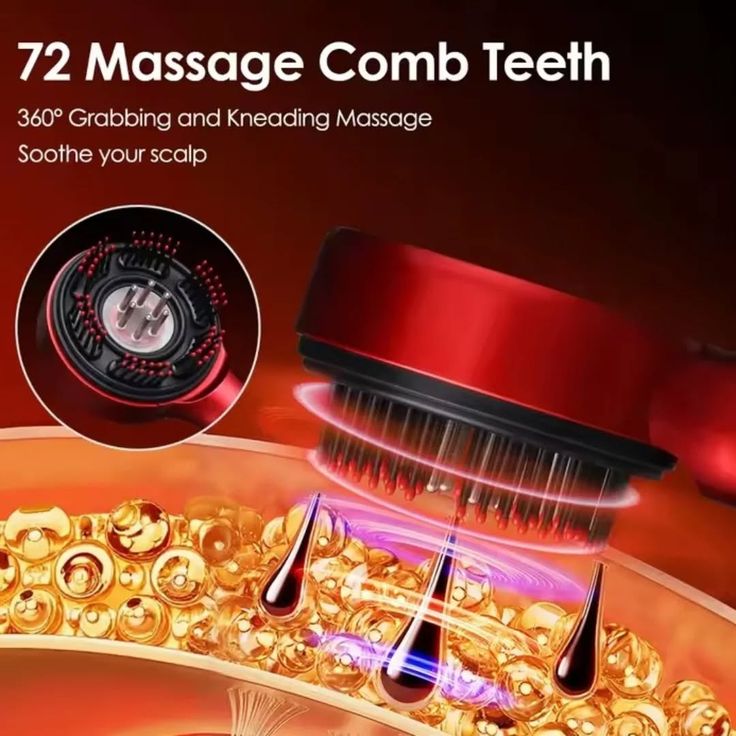 Red Light Hair Growth Massager & Oil Applicator 🔴💧💆‍♂️⚡