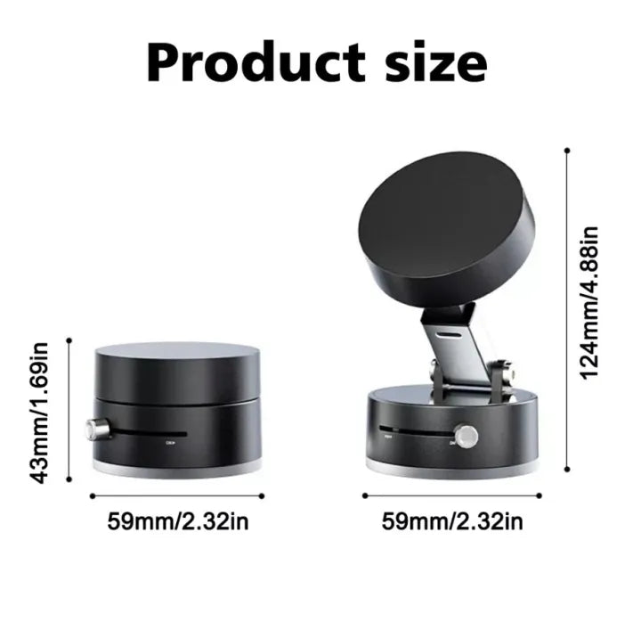 Magnetic Phone Holder with Vacuum Grip 🚗✨