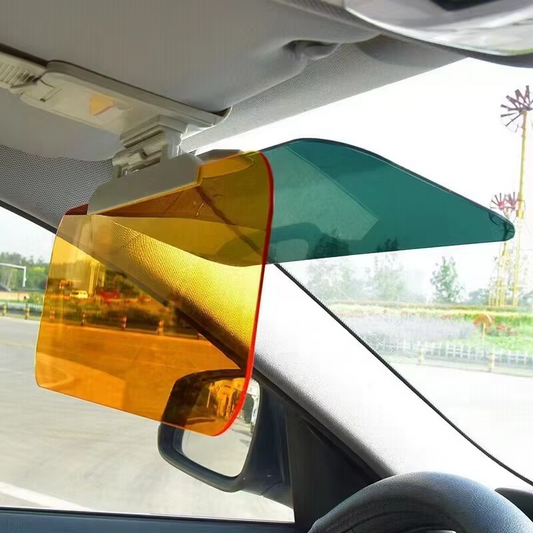 Car Anti-Glare Sun Visor 👀 | Dual Day & Night Driving Visor 🌞🌙 Universal Clip-On Eye Protection